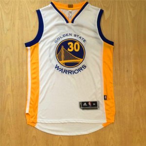 Maillot De Basket Golden State Warriors Stephen Curry 30 Brode AU Fabric Blanc